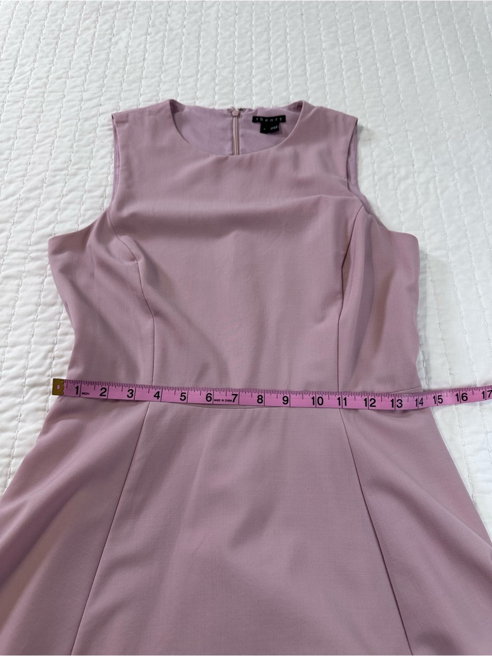 Theory VirginWool Blend Sleeveless Classic Fit and Flare Mini Dart Dress Size 4 - Picture 9 of 14